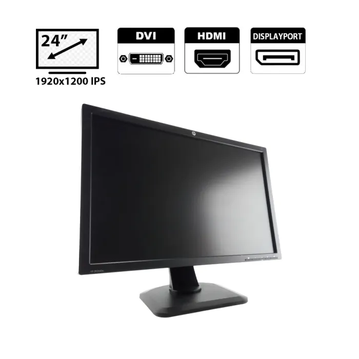Монітор HP ZR2440w / 24" (1920x1200) IPS / DVI, HDMI, DP б/в - зображення 1