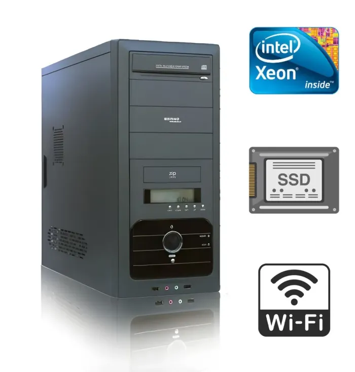 Системний блок Grand 202K Tower / Intel Xeon E5450 (4 ядра по 3.0 GHz) / 4 GB DDR2 / 120 GB SSD / no GPU / Wi-Fi б/в - зображення 1