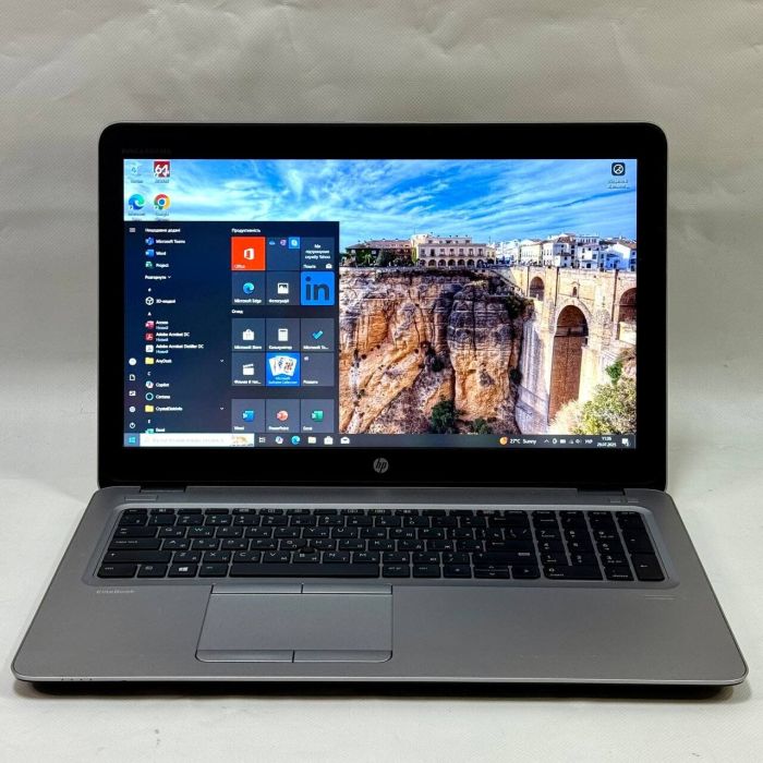 Ноутбук Б-клас HP EliteBook 850 G3 / 15.6" (1920x1080) TN / Intel Core i7-6600U (2 (4) ядра по 2.6 - 3.4 GHz) / 16 GB DDR4 / 256 GB SSD / HD Graphics 520 / WebCam / Windows 10 Pro б/в - зображення 2
