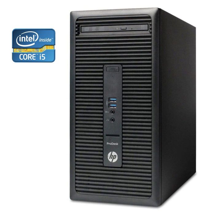 ПК Б-клас HP ProDesk 400 G2 Tower / Intel Core i5-4590S (4 ядра по 3.0 - 3.7 GHz) / 8 GB DDR3 / 256 GB SSD / Intel HD Graphics 4600 / DVD-RW б/в - зображення 1