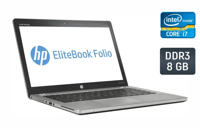 Ноутбук HP EliteBook Folio 9470m / 14" (1600x900) TN / Intel Core i7-3687U (2 (4) ядра по 2.1 - 3.3 GHz) / 8 GB DDR3 / 240 GB SSD / Intel HD Graphics 4000 / WebCam / Fingerprint / Windows 10 б/в - зображення 1