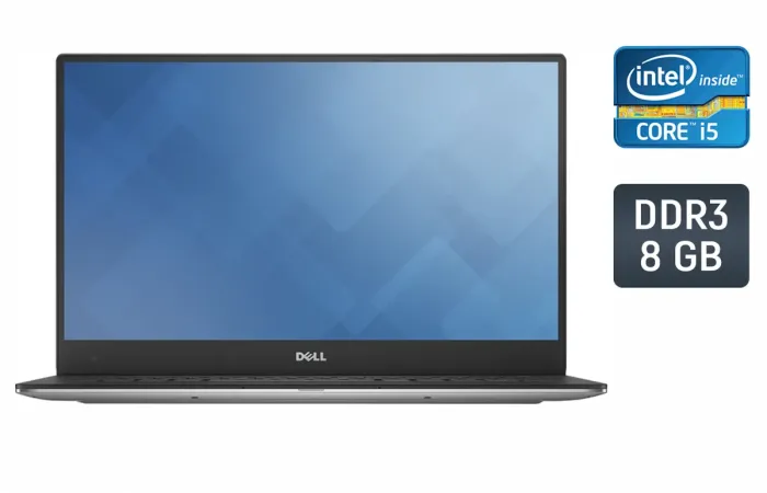 Ультрабук Dell XPS 13 9343 / 13.3" (1920x1080) IPS / Intel Core i5-5200U (2 (4) ядра по 2.2 - 2.7 GHz) / 8 GB DDR3 / 240 GB SSD / Intel HD Graphics 5500 / WebCam / Windows 10 б/в - зображення 1