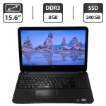 Ноутбук Б-клас Dell Inspiron 3521 / 15.6" (1366x768) TN / Intel Core i3-3227U (2 (4) ядра по 1.9 GHz) / 8 GB DDR3 / 240 GB SSD / Intel HD Graphics 4000 / WebCam / DVD-ROM / Windows 10 Pro б/в