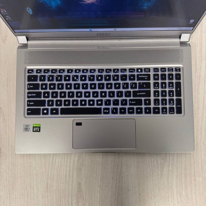 Мобільна робоча станція Б-класу MSI WS75 10TK / 17.3" (1920x1080) IPS / Intel Core i7-10875H (8 (16) ядер по 2,3 - 5,1 ГГц) / 32 ГБ DDR4 / 1000 ГБ SSD NVMe / nVidia Quadro RTX 3000, 6 ГБ GDDR6, 192-біт / WebCam б/в - зображення 7