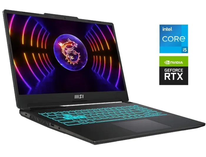 Ігровий ноутбук MSI Cyborg 15 A12VE / 15.6" (1920x1080) IPS / Intel Core i5-12450H (8 (12) ядер по 3.3 - 4.4 GHz) / 8 GB DDR5 / 512 GB SSD M.2 / nVidia GeForce RTX 4050, 6 GB GDDR6, 96-bit / WebCam / Win 11 Home - зображення 1