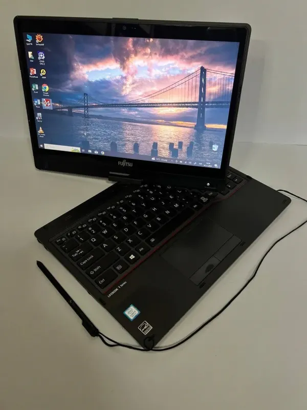 Ноутбук-трансформер Fujitsu Lifebook T939 / 13.3" (1366x768) TN Touch / Intel Core i5-8265U (4 (8) ядра по 1.6 - 3.9 GHz) / 16 GB DDR4 / 256 GB SSD / Intel UHD Graphics 620 / WebCam б/в - зображення 3