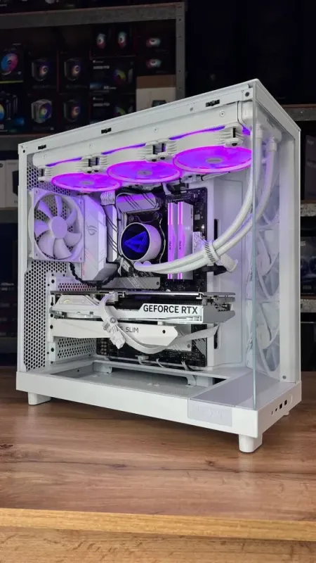 Збірка під замовлення: ігровий ПК NZXT H6 Flow White Tower / AMD Ryzen 7 5800XT (8 (16) ядер по 3.8 - 4.8 GHz) / 32 GB DDR4 / 2000 GB SSD M.2 / nVidia GeForce RTX 4060 Ti, 16 GB GDDR6, 128-bit / 750W - зображення 2