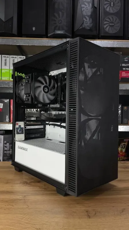 Ігровий ПК GameMax Aero Black Tower NEW / Intel Core i3-12100F (4 (8) ядер 3,3 - 4,3 ГГц) NEW / 16 ГБ DDR4 NEW / 500 ГБ SSD M.2 NEW / nVidia GeForce RTX 2060, 6 ГБ GDDR6, 192-bit / 650 Вт NEW б/в - зображення 3