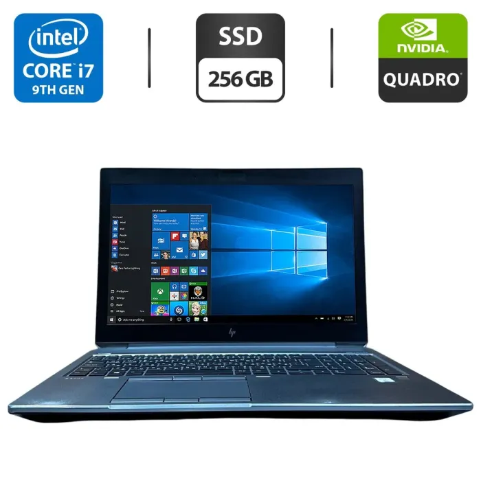 Мобільна робоча станція Б-класу HP ZBook Studio G5 / 15,6" (1920x1080) IPS / Intel Core i7-9750H (6 (12) ядер по 2,6 - 4,5 ГГц) / 16 ГБ DDR4 / 256 ГБ SSD / nVidia Quadro T1000, 4 ГБ GDDR5, 128-біт б/в - зображення 1