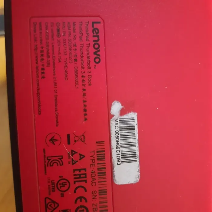 Док-станція Lenovo ThinkPad Thunderbolt 3 Dock DBB9003L1 / Thunderbolt 3 / VGA, DisplayPort, HDMI / USB 3.0, USB Type-C / Gigabit Ethernet / Без кабелю підключення б/в - зображення 4