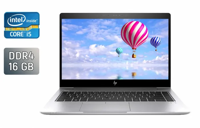 Ультрабук HP EliteBook 840 G6 / 14" (1920x1080) IPS / Intel Core i5-8265U (4 (8) ядра по 1.6 - 3.9 GHz) / 16 GB DDR4 / 512 GB SSD / Intel UHD Graphics 620 / WebCam / TouchID / Windows 10 б/в - зображення 1