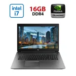 Мобільна робоча станція Б-класу HP ZBook 17 G6 / 17,3" (1920x1080) IPS / Intel Core i7-9750H (6 (12) ядер по 2,6 - 4,5 ГГц) / 16 ГБ DDR4 / 256 ГБ SSD + 256 ГБ SSD / nVidia Quadro T1000, 4 ГБ GDDR5, 128-біт / WebCam б/в