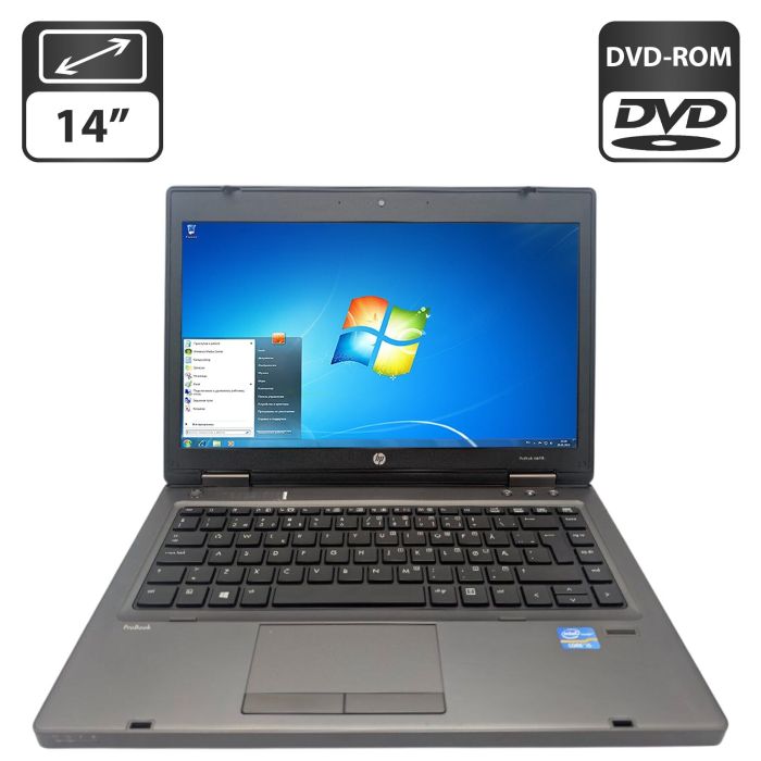Ноутбук HP ProBook 6470b / 14" (1366x768) TN / Intel Core i5-3230M (2 (4) ядра по 2.6 - 3.2 GHz) / 8 GB DDR3 / 500 GB HDD / Intel HD Graphics 4000 / WebCam / DVD-ROM б/в - изображение 1