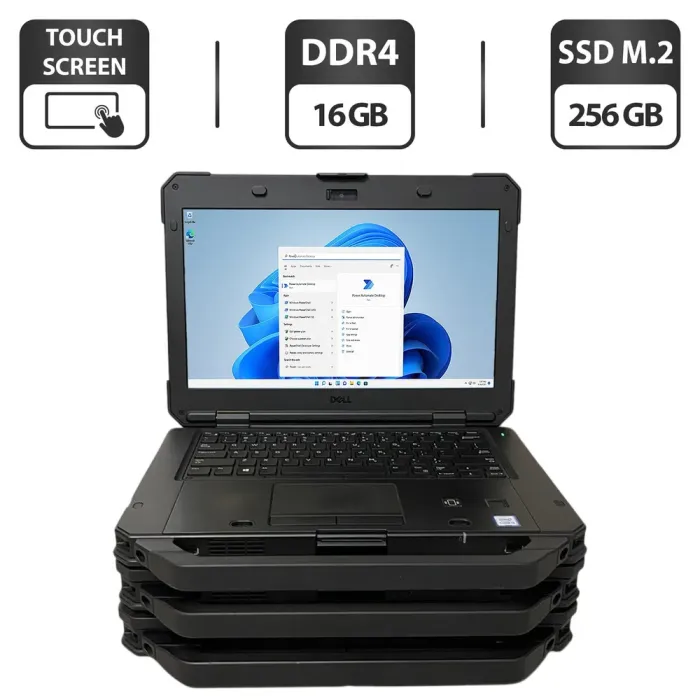 Захищений ноутбук Dell Latitude 5420 Rugged / 14" (1920x1080) IPS Touch / Intel Core i5-8350U (4 (8) ядра по 1.7 - 3.6 GHz) / 16 GB DDR4 / 256 GB SSD M.2 / Intel UHD Graphics 620 / WebCam / Стилус / Два АКБ б/в - зображення 1