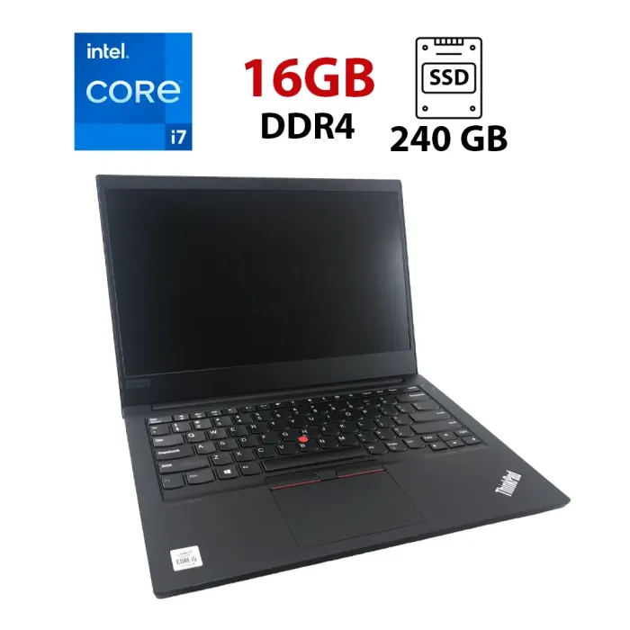Ультрабук Lenovo ThinkPad E14 Gen2 / 14" (1920x1080) IPS / Intel Core i7-1165G7 (4 (8) ядра по 2.8 - 4.7 GHz) / 16 GB DDR4 / 240 GB SSD / Intel Iris Xe Graphics / WebCam б/в - зображення 1