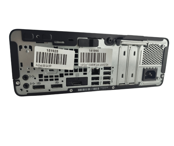 Комплект ПК: комп'ютер HP ProDesk 600 G4 SFF / Intel Core i5-8400 (6 ядер по 2,8 - 4,0 ГГц) / 16 ГБ DDR4 / 240 ГБ SSD / Intel UHD Graphics 630 + Монітор 24" (1920x1080) TN б/в - зображення 4