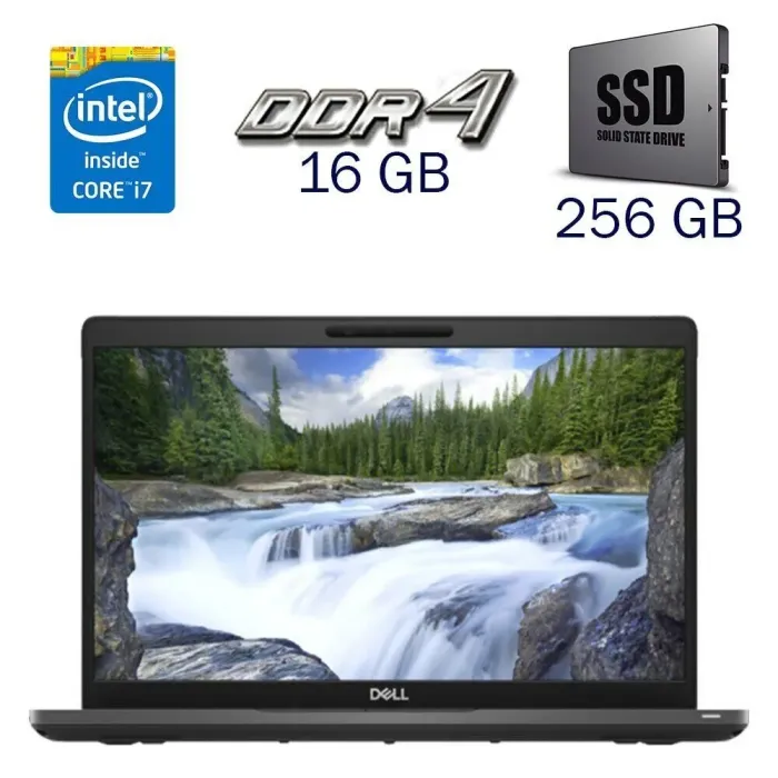 Ультрабук Dell Latitude 5400 / 14" (1366x768) TN / Intel Core i5-8365U (4 (8) ядра по 1.6 - 4.1 GHz) / 16 GB DDR4 / 256 GB SSD / Intel UHD Graphics 620 / WebCam б/в - зображення 1