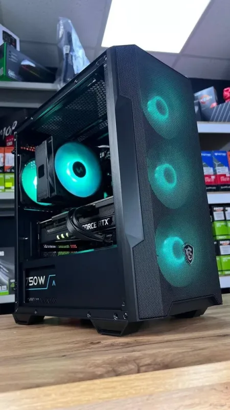 Збірка під замовлення: комп'ютер MSI MAG Forge M100R Black Tower / AMD Ryzen 7 5700X (8 (16) ядер по 3.4 - 4.6 GHz) / 32 GB DDR4 / 1000 GB SSD M.2 / nVidia GeForce RTX 3080, 10 GB GDDR6X, 320-bit / 750W б/в - зображення 2