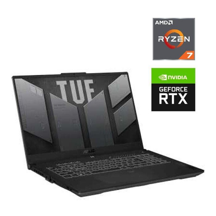 Ігровий ноутбук Asus TUF Gaming A17 FA707RW-HX024K / 17.3" (1920x1080) IPS / AMD Ryzen 7 6800H (8 (16) ядер по 3.2 - 4.7 GHz) / 16 GB DDR5 / 512 GB SSD / nVidia GeForce RTX 3070 Ti, 8 GB GDDR6, 256-bit / WebCam б/в - зображення 1
