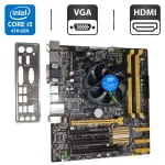 Комплект: материнська плата Asus Q87M-E / Intel Core i5-4570 (4 ядра по 3.2 - 3.6 GHz) / Intel HD Graphics 4600 / Socket LGA1150 / Кулер BOX б/в