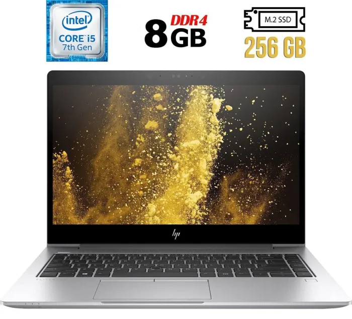 Ультрабук Б-клас HP EliteBook 840 G5 / 14" (1920x1080) IPS / Intel Core i5-7300U (2 (4) ядра по 2.6 - 3.5 GHz) / 8 GB DDR4 / 256 GB SSD M.2 / Intel HD Graphics 620 / WebCam / HDMI б/в - зображення 1