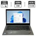 Ультрабук Lenovo ThinkPad T480s / 14" (1920x1080) IPS Touch / Intel Core i7-8550U (4 (8) ядра по 1.8 - 4.0 GHz) / 8 GB DDR4 / 512 GB SSD M.2 / Intel UHD Graphics 620 / WebCam б/в