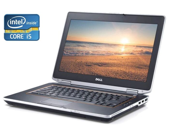 Ноутбук Б-клас Dell Latitude E6420 / 14" (1366x768) TN / Intel Core i3-2310M (2 (4) ядра по 2.1 GHz) / 4 GB DDR3 / 120 GB SSD / Intel HD Graphics 3000 / DVD-RW / АКБ не тримає б/в - зображення 1