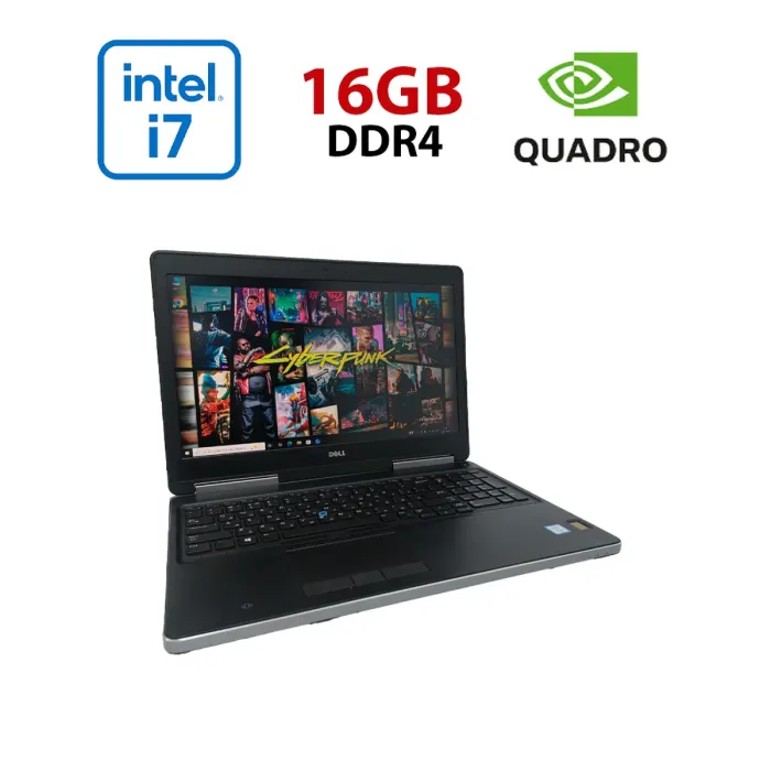 Мобільна робоча станція Dell Precision 7510 / 15,6" (1920x1080) IPS / Intel Core i7-6820HQ (4 (8) ядра по 2,7 - 3,6 ГГц) / 16 ГБ DDR4 / 256 ГБ SSD + 500 ГБ HDD / nVidia Quadro M2000M, 4 ГБ GDDR5, 128-біт / WebCam б/в - зображення 1