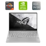 Ігровий ноутбук Asus ROG Zephyrus G14 GA401IV / 14" (1920x1080) IPS / AMD Ryzen 7 4800HS (8 (16) ядер по 2,9 - 4,2 ГГц) / 24 ГБ DDR4 / 1000 ГБ SSD / nVidia GeForce RTX 2060, 6 ГБ GDDR6, 192-біт / HDMI / Windows 11 б/в