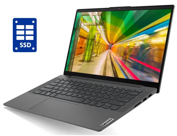 Ультрабук Lenovo IdeaPad 5 14IIL05 / 14" (1920x1080) TN / Intel Core i3-1005G1 (2 (4) ядра по 1.2 - 3.4 GHz) / 8 GB DDR4 / 128 GB SSD / Intel UHD Graphics / WebCam / Win 10 б/в - зображення 1