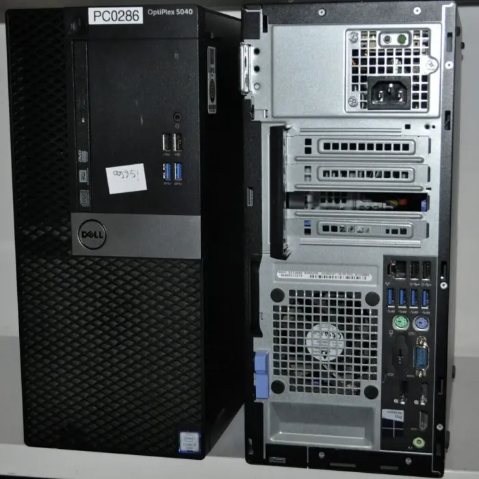 Комп'ютер Dell OptiPlex 5040 Tower / Intel Core i5-6500 (4 ядра по 3.2 - 3.6 GHz) / 16 GB DDR3 / 1000 GB SSD / AMD Radeon RX 550, 4 GB GDDR5, 128-bit / DVD-ROM / Windows 11 Pro б/в - зображення 3