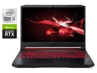 Ігровий ноутбук Б-клас Acer Nitro 5 AN515-55 / 15.6" (1920x1080) IPS / Intel Core i5-10300H (4 (8) ядра по 2.5 - 4.5 GHz) / 8 GB DDR4 / 256 GB SSD M.2 NVMe / nVidia GeForce RTX 3050, 4 GB GDDR6, 128-bit / WebCam б/в