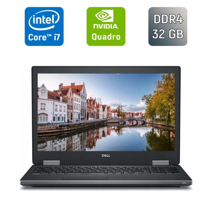 Мобільна робоча станція Dell Precision 7540 / 15,6" (1920x1080) IPS / Intel Core i7-9850H (6 (12) ядер по 2,6 - 4,6 ГГц) / 32 ГБ DDR4 / 512 ГБ SSD / nVidia Quadro T2000, 4 ГБ GDDR5, 128-біт / WebCam / Windows 10 б/в - изображение 1