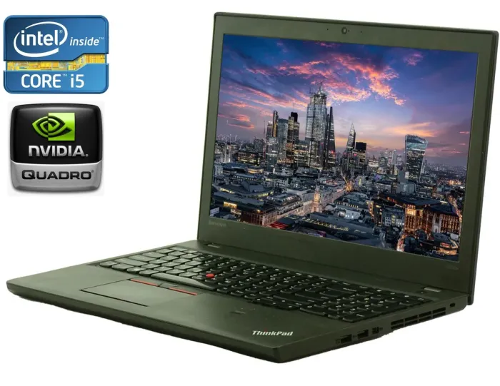 Робоча станція Lenovo ThinkPad W550s / 15.6" TN / Core i5-5300U (2(4) ядра по 2.3-2.9 GHz) / 8GB DDR3 / 256GB SSD / Quadro K620M, 2 GB DDR3, 64-bit / WebCam / Win10 Pro б/в - зображення 1
