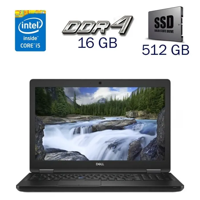Ігровий ноутбук Dell Latitude 5591 / 15.6" (1920x1080) IPS / Intel Core i5-8400H (4 ядра по 2.5 - 4.2 GHz) / 16 GB DDR4 / 512 GB SSD / nVidia GeForce MX130, 2 GB GDDR5, 64-bit / WebCam б/в - зображення 1