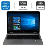 Ноутбук HP ProBook 650 G2 / 15.6" (1920x1080) TN / Intel Core i5-6300U (2 (4) ядра по 2.4 - 3.0 GHz) / 16 GB DDR4 / 240 GB SSD / Intel HD Graphics 520 / WebCam / Windows 10 Pro б/в