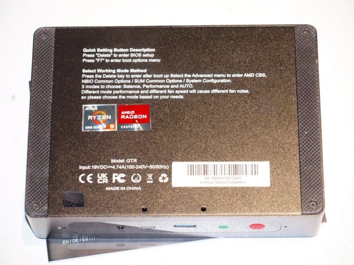 Неттоп Beelink GR9 USFF / AMD Ryzen 9 5900HX (8 (16) ядер по 3.3 - 4.6 GHz) / 16 GB DDR4 / 240 GB SSD / AMD RX Vega 8 / USB 3.1 / Wi-Fi / Bluetooth / Блок живлення в комплекті б/в - зображення 11