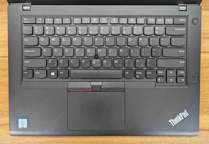 Ультрабук Lenovo ThinkPad T470 / 14" (1920x1080) IPS Touch / Intel Core i7-6500U (2 (4) ядра по 2.5 - 3.1 GHz) / 8 GB DDR4 / 240 GB SSD / Intel HD Graphics 520 / WebCam / TouchID / Windows 10 б/в - зображення 3
