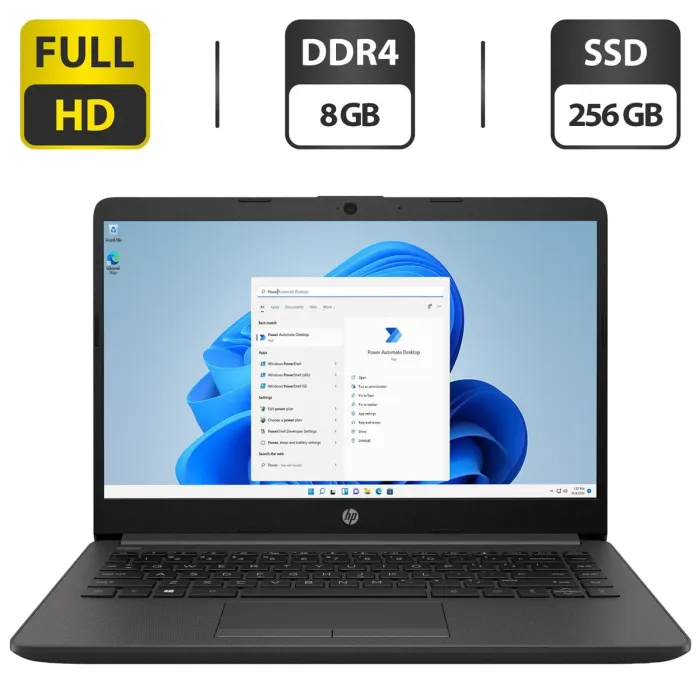 Ноутбук HP 240 G8 / 14" (1920x1080) IPS / Intel Core i7-1065G7 (4 (8) ядра по 1.3 - 3.9 GHz) / 8 GB DDR4 / 256 GB SSD / Intel Iris Plus Graphics / WebCam б/в - зображення 1