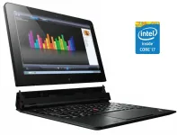 Нетбук-трансформер Б-клас Lenovo ThinkPad Helix / 11.6" (1920x1080) IPS Touch / Intel Core i7-3667U (2 (4) ядра по 2.0 - 3.2 GHz) / 8 GB DDR3 / 256 GB SSD / HD Graphics 4000 / WebCam / Win 10 Pro / 2x АКБ б/в