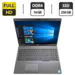 Мобільна робоча станція Dell Precision 3540 / 15,6" (1920x1080) IPS / Intel Core i5-8365U (4 (8) ядра по 1,6 - 4,1 ГГц) / 16 ГБ DDR4 / 256 ГБ SSD / Intel UHD Graphics / WebCam б/в