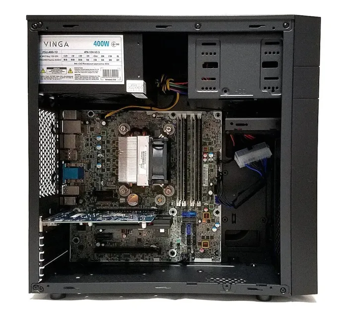 Ігровий ПК Vinga CS112B Tower NEW / Intel Xeon E3-1240 v3 (4 (8) ядра по 3.4 - 3.8 GHz) (аналог i7-4770) / 16 GB DDR3 / 256 GB SSD / AMD Radeon RX 550, 2 GB GDDR5, 128-bit б/в - зображення 4