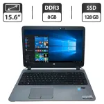 Ноутбук HP ProBook 450 G2 / 15.6" (1366x768) TN / Intel Core i3-5010U (2 (4) ядра по 2.1 GHz) / 8 GB DDR3 / 128 GB SSD / Intel HD Graphics 5500 / WebCam / DVD-RW б/в