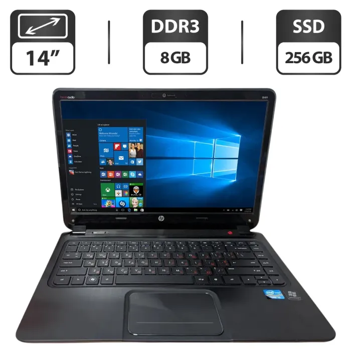 Ноутбук Б-клас HP Envy ProtectSmart 4-1011ed / 14" (1366x768) TN / Intel Core i3-2367M (2 (4) ядра по 1.4 GHz) / 8 GB DDR3 / 256 GB SSD / Intel HD Graphics 3000 / WebCam б/в - зображення 1