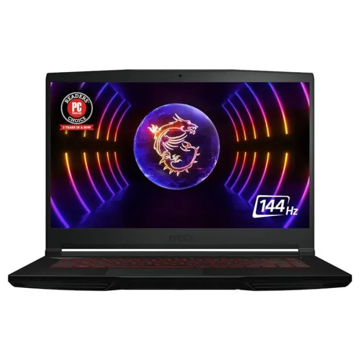 Ігровий ноутбук MSI GF63 Thin 12VE-283NEU / 15.6" (1920x1080) IPS / Intel Core i5-12450H (8 (12) ядер по 3.3 - 4.4 GHz) / 16 GB DDR4 / 480 GB SSD / nVidia GeForce RTX 4050, 6 GB GDDR6, 96-bit / WebCam б/в - зображення 2