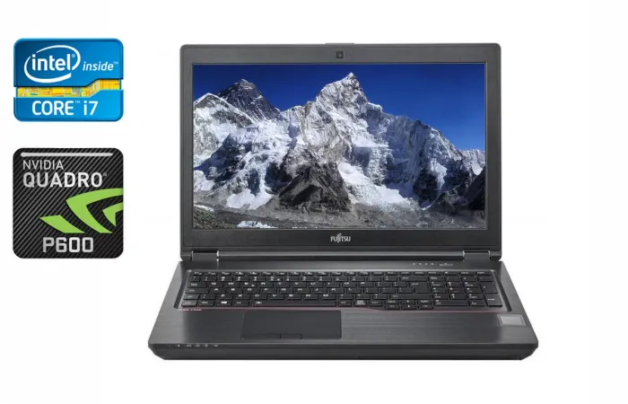 Мобільна робоча станція Fujitsu Celsius H780 / 15.6" (1920x1080) IPS / Intel Core i7-8750H (6 (12) ядер по 2.2 - 4.1 GHz) / 32 GB DDR4 / 512 GB SSD / nVidia Quadro P600, 4 GB GDDR5, 128-bit / WebCam / 4G / Windows 10 б/в - зображення 1