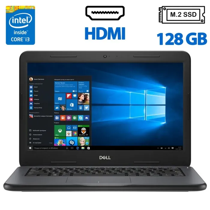 Ультрабук Б-клас Dell latitude 3310 / 13.3" TN / Core i3-8145U (2(4) ядра по 2.1-3.9GHz) / 4GB DDR4 / 128GB SSD M.2 / UHD Graphics 620 / WebCam / HDMI б/в - зображення 1