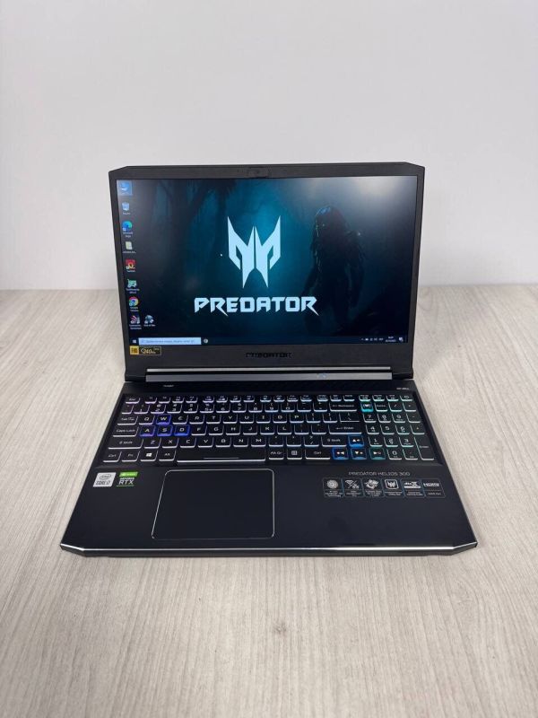 Ігровий ноутбук Acer Predator Helios 300 PH315-53 / 15,6" (1920x1080) IPS / Intel Core i7-10750H (6 (12) ядер по 2,6 - 4,8 ГГц) / 16 ГБ DDR4 / 512 ГБ SSD NVMe / nVidia GeForce RTX 3070, 8 ГБ GDDR6, 256-біт / Веб-камера б/в - зображення 2
