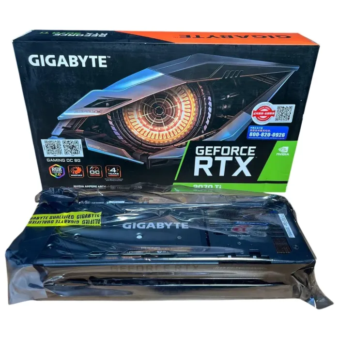 Дискретна відеокарта nVidia GeForce RTX 3070 Ti, 8 GB GDDR6X, 256-bit / 2x HDMI, 2x DisplayPort / Коробка - зображення 1