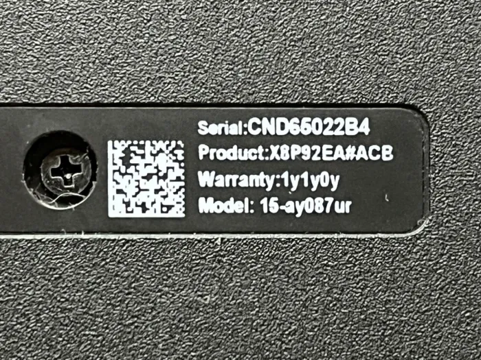 Ноутбук Б-клас HP 15-ay087ur / 15.6" (1366x768) TN / Intel Pentium N3710 (4 ядра по 1.6 - 2.56 GHz) / 4 GB DDR3 / 500 GB HDD / Intel HD Graphics / WebCam / Акб не працює б/в - зображення 3